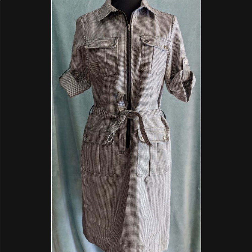 Shelby & Palmer Black/White Gingham Dress Size 8